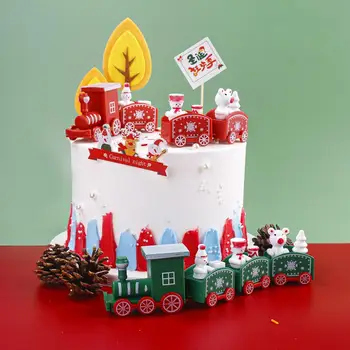 Plastikiniai Kalėdų Traukinys Linksmų Kalėdų Dekoracija Namuose Cristmas Papuošalai Navidad 2022 Kalėdų Dovanos Laimingų Naujųjų Metų 2023 Nuotrauka 1