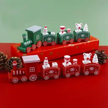 Plastikiniai Kalėdų Traukinys Linksmų Kalėdų Dekoracija Namuose Cristmas Papuošalai Navidad 2022 Kalėdų Dovanos Laimingų Naujųjų Metų 2023 Nuotrauka 3