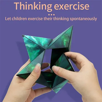 3d Kintantis Magnetinis Magic Cube Vaikams Kubo Galvosūkį Antistress Žaislas Suaugusiems Cubo Fidget Žaislai Virsta Per 72 Formų Nuotrauka 5