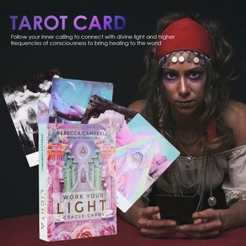 Taro Oracle Kortelės Paslaptingas Būrimą Komiksai Taro Kortų Moterų Mergina Kortų Žaidimas, Stalo Žaidimai Anglų Kalba, Žaidimo Kortas Dirbti Savo Šviesos Nuotrauka 4