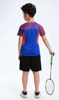 2-vnt Teniso megztiniai nustatyti berniuko T-shirt stalo teniso Vaikas tinklinis badmintono drabužius Berniukas sporto Teniso tracksuit kostiumas 2020 m. Nuotrauka 3