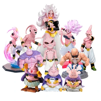 Dragon Ball Anime Cartoon Character Gogeta Velnias Buu Rožinė Gokas Kilnojamojo Lėlės Modelis, Rankų Darbo Žaislas Papuošalų Kolekcija Dovana Nuotrauka 0
