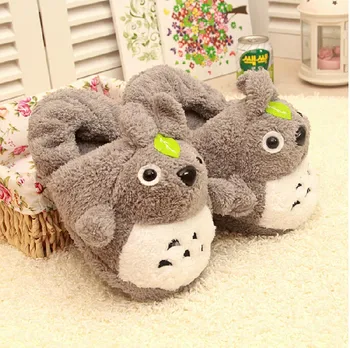 naujas mielas pliušinis Totoro batai Rudenį ir žiemą Laikyti šiltai Totoro šlepetės mados šiltas Animacinių filmų cosplay juokingas animacinių filmų Patalpų batų