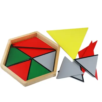 Montessori Medžiagų Matemath Konstruktyvų Trikampiai Montessori Medinė Dėlionė ikimokyklinio Ugdymo Ikimokyklinio Matematikos Žaislas H346F Nuotrauka 0