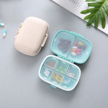 8 Laiko Tarpsnių Mini Saugojimo Medicina Tablečių Dėžutė Nešiojamų Plastiko Konteinerį Atvejais, Kelionės Reikmenys Funkciją, Pirmosios Pagalbos Rinkinys, Avarinio Narkotikų Nuotrauka 0