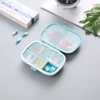 8 Laiko Tarpsnių Mini Saugojimo Medicina Tablečių Dėžutė Nešiojamų Plastiko Konteinerį Atvejais, Kelionės Reikmenys Funkciją, Pirmosios Pagalbos Rinkinys, Avarinio Narkotikų Nuotrauka 1