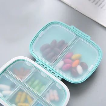8 Laiko Tarpsnių Mini Saugojimo Medicina Tablečių Dėžutė Nešiojamų Plastiko Konteinerį Atvejais, Kelionės Reikmenys Funkciją, Pirmosios Pagalbos Rinkinys, Avarinio Narkotikų Nuotrauka 2