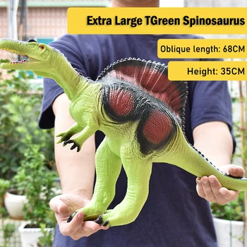 Modeliavimo didelis skambėjo minkštos gumos dinozaurų žaislas vaikams tuščiaviduriai tyrannosaurus pterosaur gyvūnų modelio berniukas žaislas Nuotrauka 4
