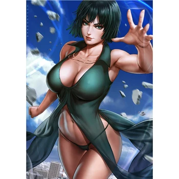Sexy Lady Fubuki Drobės Paveikslai 21x30cm 30x45cm Custom Print Vaizdo Žaidimas Anime VIENAS SMŪGIS ŽMOGUS, Menas, Plakatų Sienos Nuotraukas Kambarys