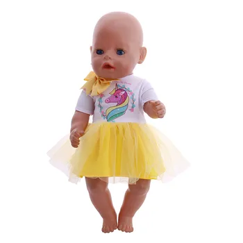 2022 Lėlės Kūdikių Drabužiai Nauji Geltona Serija maudymosi kostiumėlį, Tinka 18 Colių Amerikos&43 Cm Atgimsta Lėlės, rusijos OG Mergina Lėlės 