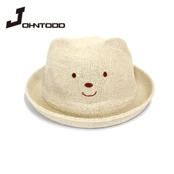 Vasarą kūdikis skrybėlę skrybėlę vaikas kvėpuojantis šiaudų skrybėlę vaikas, berniukas, mergaitė skrybėlę vaikas kačių ausų saulės skrybėlę padengti skrybėlę mielas Pyplys skrybėlę bžūp newsboy bžūp