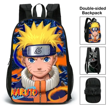 Naujas Naruto dvipusis mokyklos maišą studentų kuprinė NARUTO kuprinė didelės talpos vaikų mokyklos dovana gimtadienio dovana Nuotrauka 0