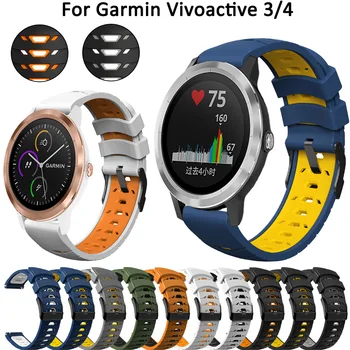 20 22mm Watchband Silikono Dirželis Garmin Vivoactive 4 3 3t HR Venu 2 KV. Sporto Diržo Smart Watch Band Pirmtakas 245 645 MUZIKA