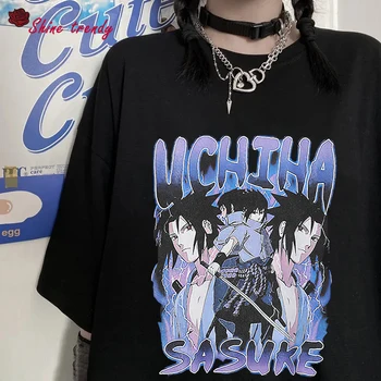 Negabaritinių marškinėliai Moterims Japonijos Anime Grafinis Spausdinti Trumpas Rankovės Marškinėliai Moteriška Harajuku 2022 M. Vasarą Hip-Hop Y2K Streetwear Viršūnės