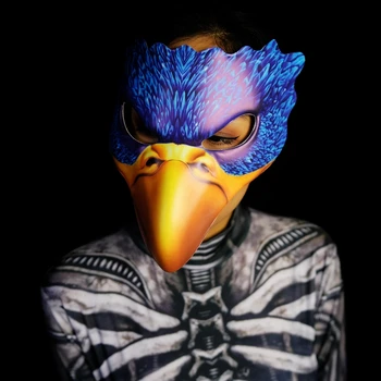 3D Erelis Kaukė Gyvūnų Cosplay Kostiumų Paukščių Pusę Veido Kaukė Minkštos PU Šalies Maskuotis Cosplay Kostiumai, Rekvizitas Helovinas Kaukės Rave Nuotrauka 3
