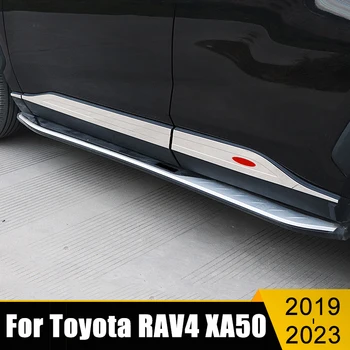 Nerūdijantis Automobilio Šoninių Durų Liejimo Kūno Juostelės Streamer Dangčio Liejimo Padengti Apdaila Toyota RAV4 RAV 4 XA50 Hibridas 2019-2021 2022 2023 Nuotrauka 0