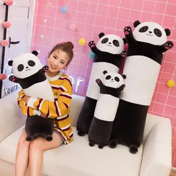 50-130cm Mielas Ilgai Katė Panda Pagalvę Pliušiniai Žaislai Įdaryti Pristabdyti Office Plauko Pagalvė Lovoje Miego Pagalvės Namų Dovana Lėlės Vaikams Mergina Nuotrauka 1