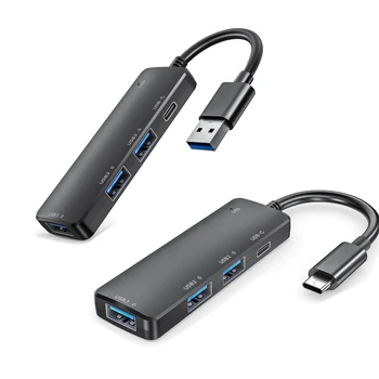 USB C HUB C Tipo Skirstytuvo USB3.0/2.0 USB-C, Didelės Spartos Duomenų Perdavimo PD Apmokestinimo Macbook Air Pro Nešiojamas USB-Koncentratorius