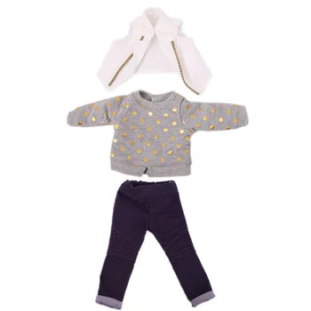 Lėlės Gražus sijonas+drabužius kostiumas Tilptų 18 Colių Amerikos Lėlės 40-43cm Gimęs Kūdikis Reikmenys Kūdikio Gimtadienio Šventė Dovana Nuotrauka 2