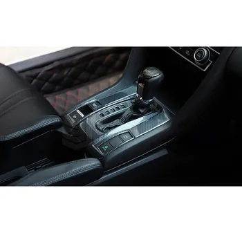 Honda Civic 10 2016 2017 2018 Automobilių Pavarų Perjungimo Langelį Skydelio Apdailos Rėmelį, Automobilių Dangčiai Stiliaus Apdaila, ABS Anglies Pluošto Stiliaus Naujas Nuotrauka 1