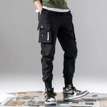 Rudenį Vyrų Kelnės Hip-Hop Haremas Poilsiu Kelnes 2022 Naujos Vyriškos Kelnės Mens Kietosios Multi-pocket Krovinių Kelnės Skinny Fit Sweatpants
