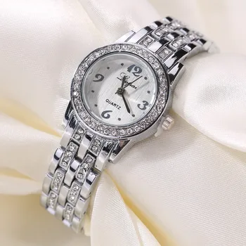 Naujas Paprastas Mados Žiūrėti Moterims Moteriški Prabangus Diamond Kvarciniai Laikrodžiai Puiki Dovana Mergaitėms Relogio Feminino Nuotrauka 0