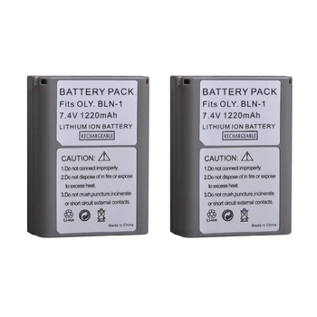 2vnt 1220mAh BLN-1 PS-BLN1 BLN1 Skaitmeninis Baterija ir Kroviklis skirtas Olympus OM-D E-M1, OM-D E-M5, Pen E-P5 Baterijos Nuotrauka 5