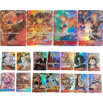 10vnt/set Vienas Gabalas Flash Kortelių Luffy Kotai Nami Shichibukai OPCG Faktinį Kovoti Pakeitimo Kortų Žaidimas Anime Kolekcija Kortelės Žaislas
