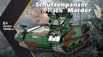 Pasaulinio karo karinės vokietijos schutzenpanzer marder batisbricks kūrimo bloką, IFV modelis ww2 armijos duomenys ss plytų žaislų kolekcija