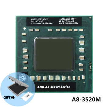 AMD A8-Series A8-3520M A8 3520M 1.6 GHz Quad-Core Quad-Sriegis CPU Procesorius AM3520DDX43GX Lizdas FS1