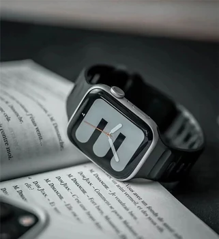 Silikono Dirželis Apple Watch Band 45mm44mm 49mm41mm smartwatch Gumos Sporto Apyrankė iwatch serijos Ultra7 8 se 6 5 3 grupė Nuotrauka 2