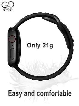Silikono Dirželis Apple Watch Band 45mm44mm 49mm41mm smartwatch Gumos Sporto Apyrankė iwatch serijos Ultra7 8 se 6 5 3 grupė Nuotrauka 5
