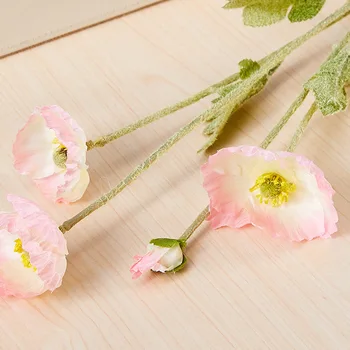 65cm 4 Filialus Aguonos Gėlių Xiaoyu Aguonų Šilko Gėlių Sodas Vestuvių Modeliavimas Gėlių Vestuvių Namų Puošybai Dirbtinių Gėlių