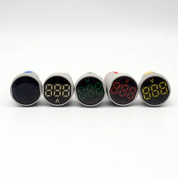 AC50-500V Voltmeter Apvalus Skydas LED Skaitmeninis Ekranas Analoginis Volt Skaitiklis 220V Mini Įtampos Testeris Detektorius Gabarito, Elektros Nuotrauka 2