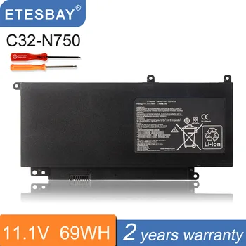 ETESBAY C32-N750 Nešiojamas baterija Asus N750 N750J N750JK N750JV N750Y47JK-SL N750Y47JV-SL Serijos 11.1 V 6260mAh Nuotrauka 0