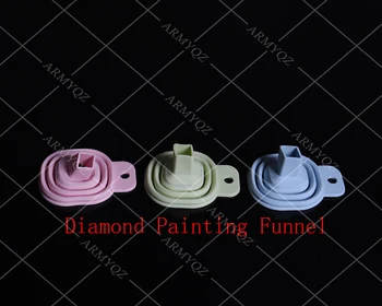 1Pcs Diamond Dažymo Įrankiai Išardomi Piltuvą Maisto Klasės Silicio dioksido Gelis, Multi-funkcija Diamond Tapybos, Siuvinėjimo Reikmenys Nuotrauka 4
