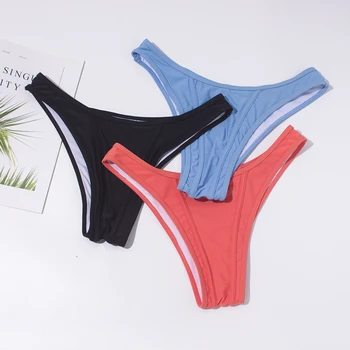 7 Spalvos, V formos, seksualus moterų maudymosi kostiumėliai moterims plaukti trumpas brazilijos bikini bottom įžūlus užpakalis thong kelnaitės tanga jt Nuotrauka 1
